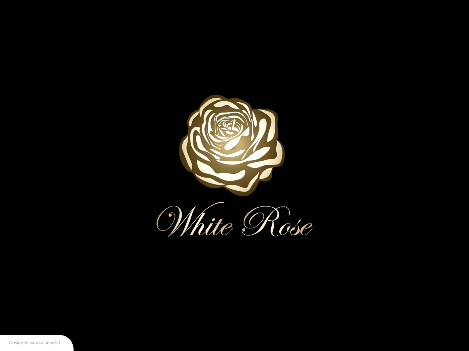 طراحی لوگو رز سفید White Rose