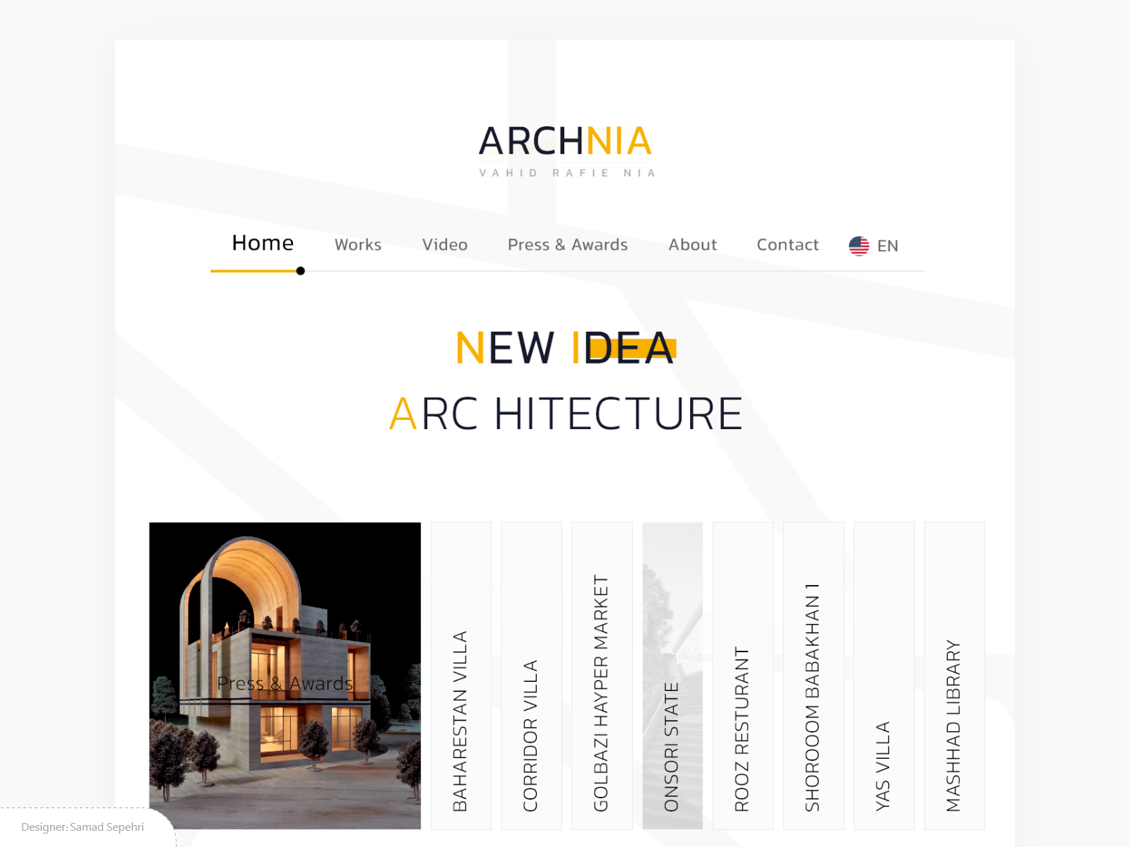 طراحی ui/ux ساختمانی Archnia
